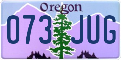 OR license plate 073JUG