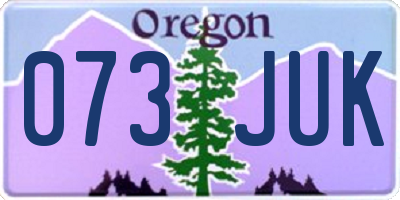 OR license plate 073JUK
