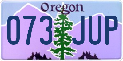 OR license plate 073JUP