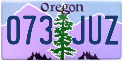OR license plate 073JUZ