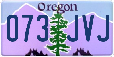 OR license plate 073JVJ