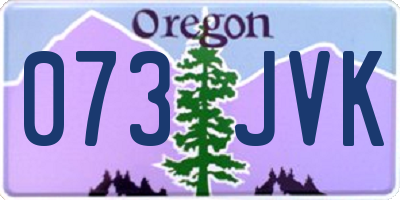 OR license plate 073JVK