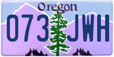 OR license plate 073JWH