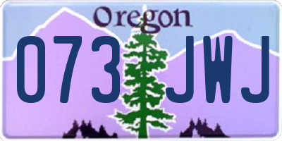 OR license plate 073JWJ
