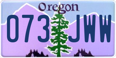OR license plate 073JWW