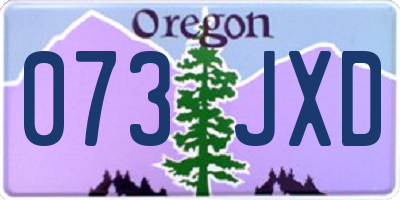 OR license plate 073JXD