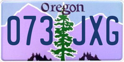OR license plate 073JXG