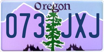 OR license plate 073JXJ