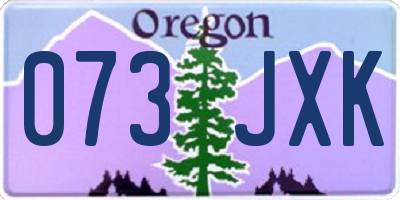 OR license plate 073JXK