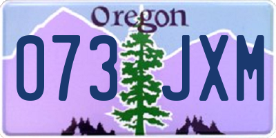 OR license plate 073JXM