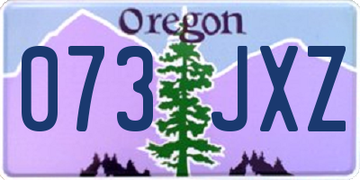 OR license plate 073JXZ