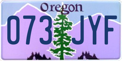 OR license plate 073JYF