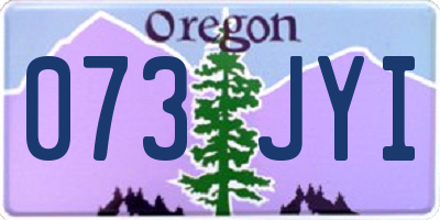OR license plate 073JYI