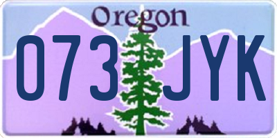 OR license plate 073JYK