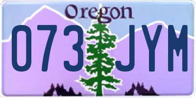 OR license plate 073JYM