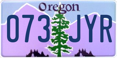 OR license plate 073JYR