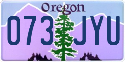 OR license plate 073JYU