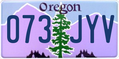 OR license plate 073JYV