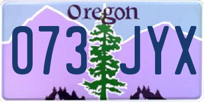 OR license plate 073JYX