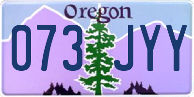 OR license plate 073JYY