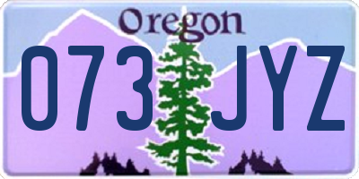 OR license plate 073JYZ