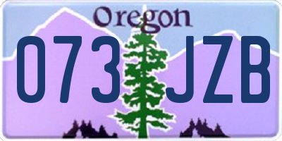 OR license plate 073JZB
