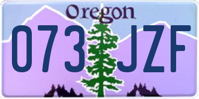 OR license plate 073JZF
