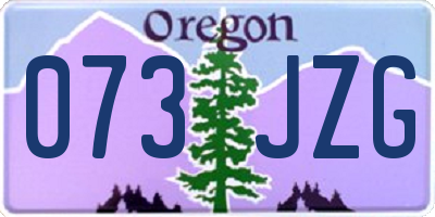 OR license plate 073JZG