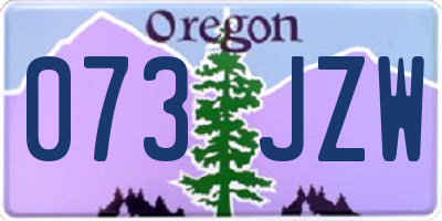 OR license plate 073JZW
