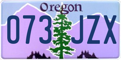 OR license plate 073JZX