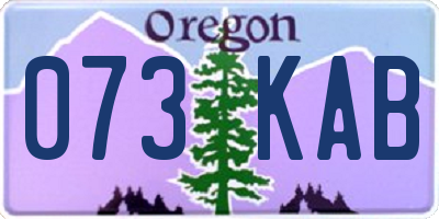 OR license plate 073KAB