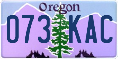 OR license plate 073KAC