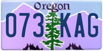 OR license plate 073KAG