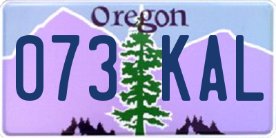 OR license plate 073KAL