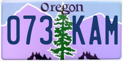 OR license plate 073KAM