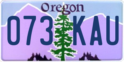 OR license plate 073KAU