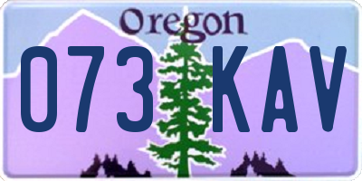 OR license plate 073KAV