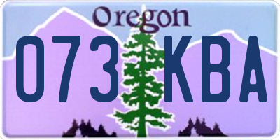 OR license plate 073KBA