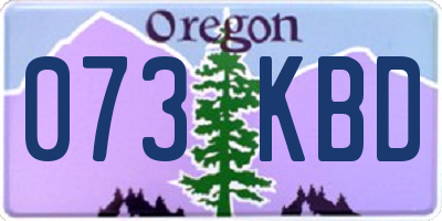 OR license plate 073KBD