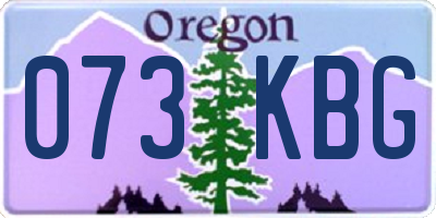 OR license plate 073KBG