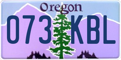 OR license plate 073KBL