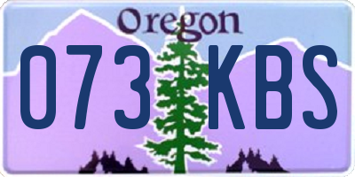 OR license plate 073KBS