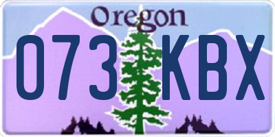 OR license plate 073KBX