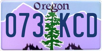OR license plate 073KCD