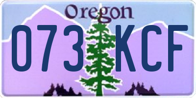 OR license plate 073KCF