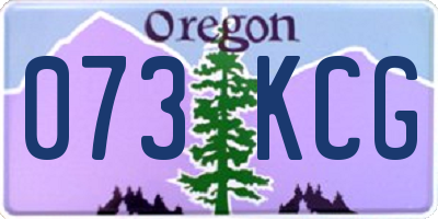 OR license plate 073KCG
