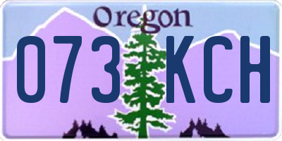 OR license plate 073KCH