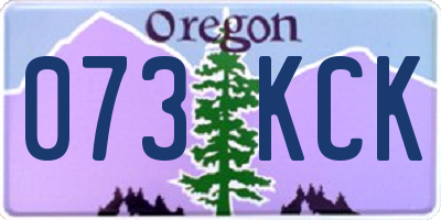 OR license plate 073KCK
