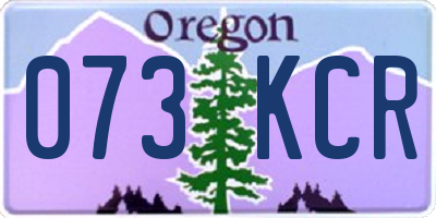 OR license plate 073KCR