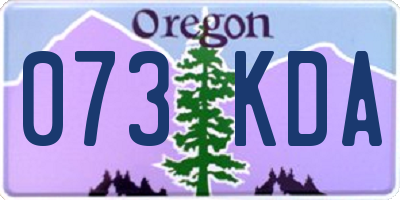 OR license plate 073KDA